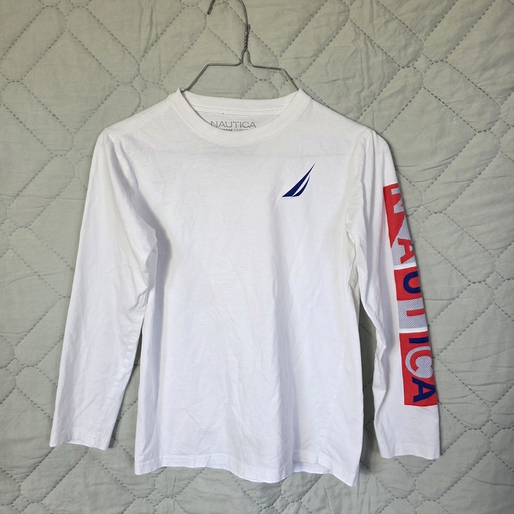 Nautica Boys Icon Sleeve Long Sleeve 
Sz M 10-12